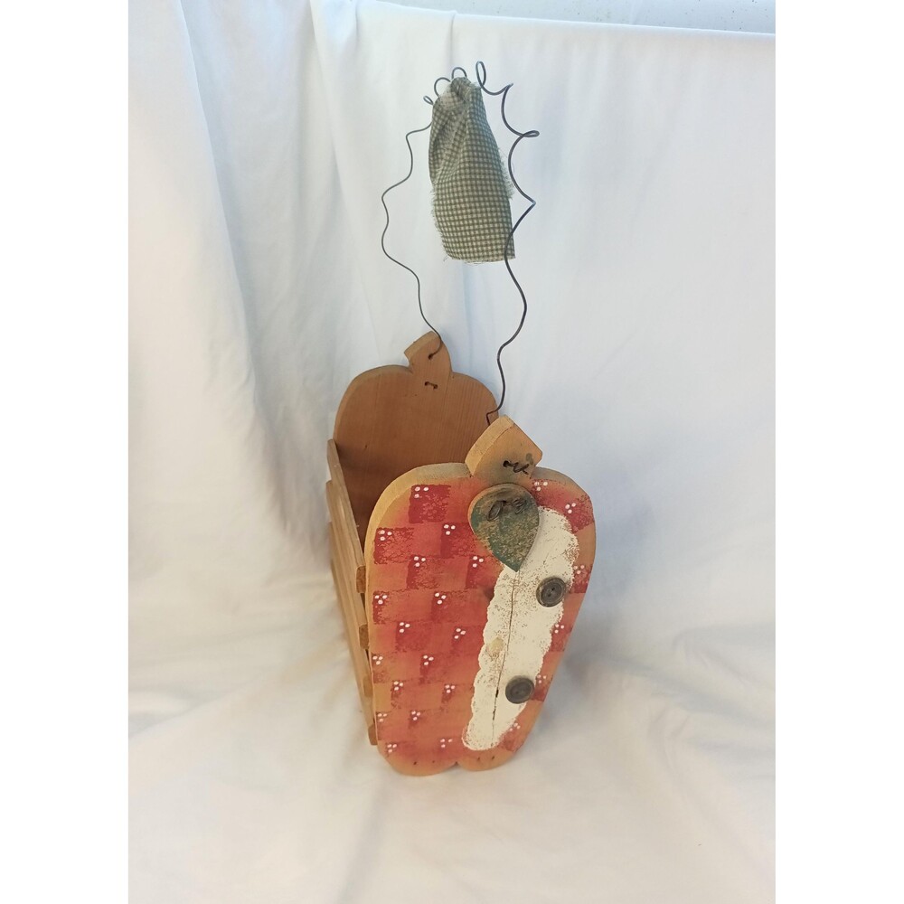Wooden Apple Basket Folk Art
